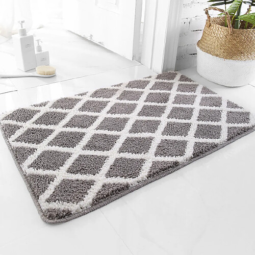 Universal Classique géométrique salle de bains non coulissante tapis maison tapis chambre tapis cuisine tapis salon tapis tapis neuf | serviettes de bain (45x65cm, noir)