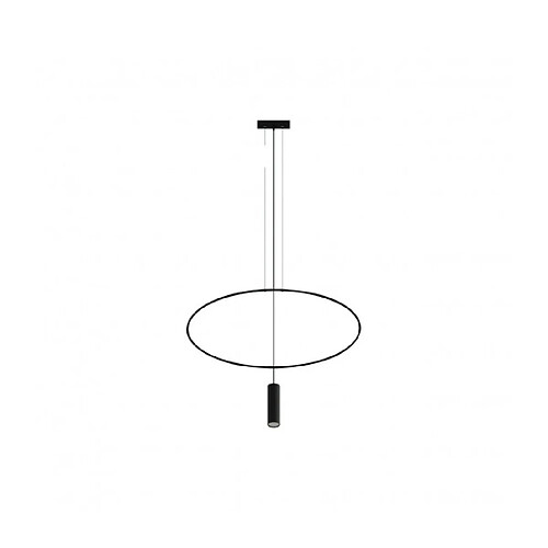 Luminaire Center Plafonnier Holar Modern Acier Noir 1 ampoule 150cm