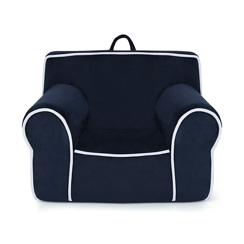 Helloshop26 Fauteuil pour enfant de 0 à 5 ans rembourré avec tissu en velours et éponge de haute qualité chaise pour salle de jeux chambre jardin d'enfants bleu 20_0008589