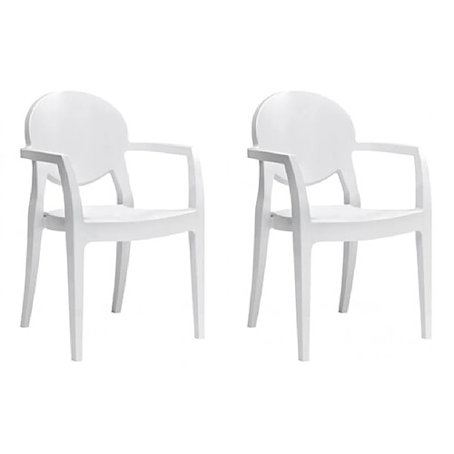 Scab Chaise Lot de 2 faut. Igloo blanc