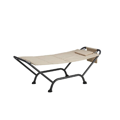 Hamac avec support en acier lit de jardin terrasse avec coussin Maldive Beige