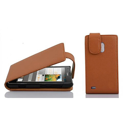 Cadorabo Coque Huawei ASCEND G700 Etui en Marron