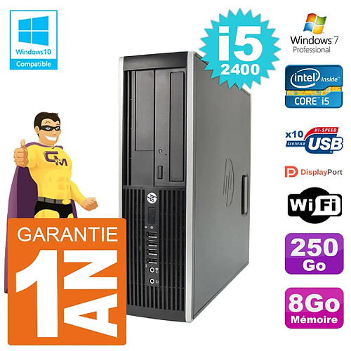 PC HP 6200 SFF Intel i5-2400 RAM 8Go Disque 250Go Graveur DVD Wifi W7 · Occasion