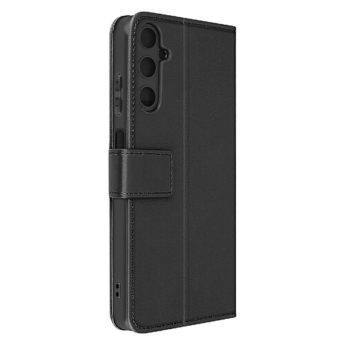 Avizar Étui pour Samsung A05s Clapet Portefeuille Support Vidéo Série Essential Noir