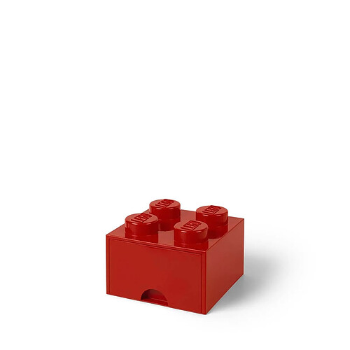 Brique de rangement empilable avec tiroir rouge - Lego Décoration