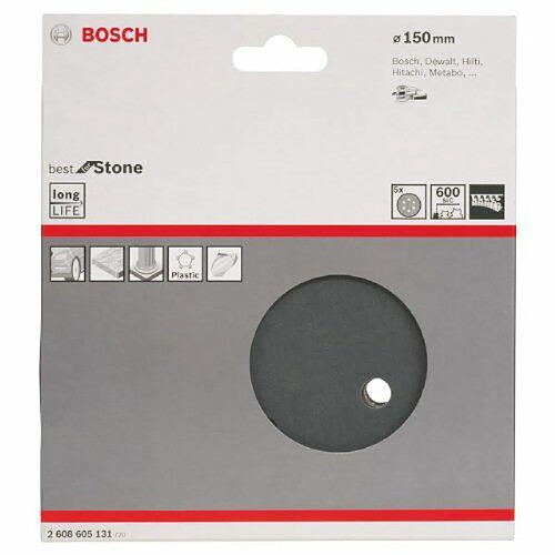 Bosch 2608605131 Disque abrasif 5 piÃ..ces 150 mm Grain 600