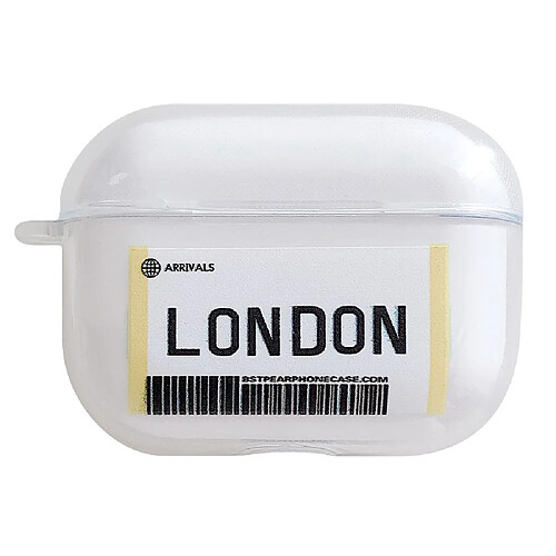 Coque en silicone modèle de billet d'avion londres pour votre Apple AirPods Pro