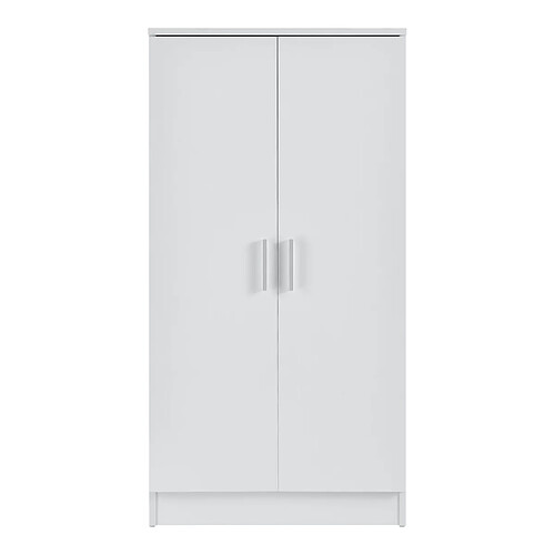 Helloshop26 Meuble à chaussure rangement porte-chaussures avec 2 portes et 7 surfaces de stockage 108 x 55 x 35 cm mdf effet blanc 03_0002837