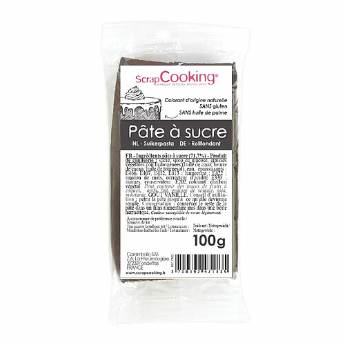 Scrapcooking Pâte à sucre grise 100 g