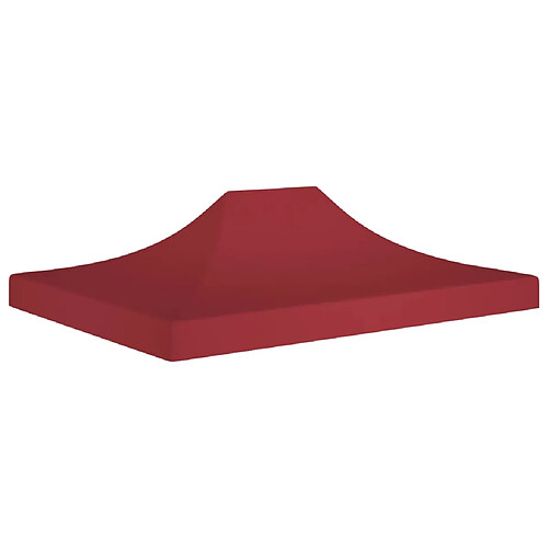 vidaXL Toit de tente de réception 4x3 m Bordeaux 270 g/m²