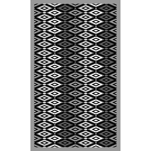 Alter Tapis de salle de bain, 100% Made in Italy, Tapis antitache avec impression numérique, Tapis antidérapant et lavable, Modèle optique - Acireale, 120x70 cm