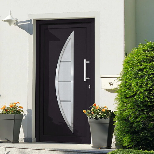 vidaXL Porte d'entrée Anthracite 108x208 cm