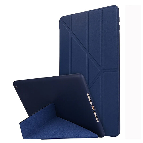 Wewoo Housse Étui Coque Pour iPad 10,2 pouces TPU Déformation horizontale Etui en cuir avec support Bleu