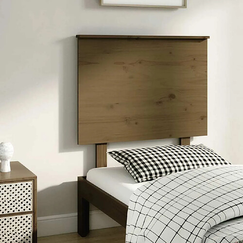 Maison Chic Tête de lit scandinave,Meuble de chambre Marron miel 79x6x82,5 cm Bois massif de pin -MN76561