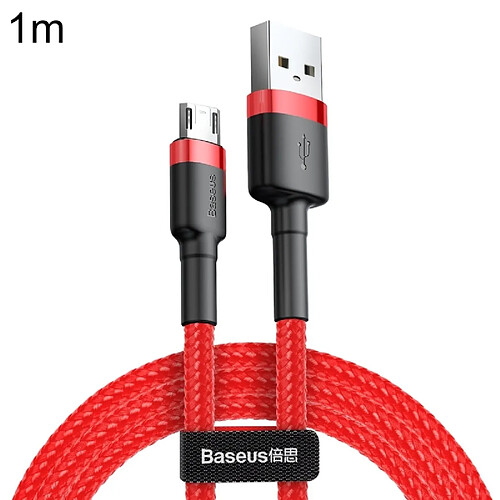 Wewoo Cable Câble de charge synchronisation données avec cordon tressé à insertion double face USB / Micro USB 2,4 A USB à USB, pour Galaxy, Huawei, Xiaomi, LG, HTC et autres téléphones intelligents (Rouge)