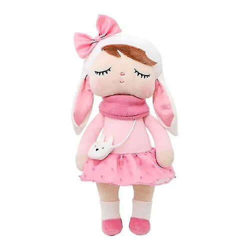 Universal Rabbit de 33 cm, jouet en peluche vintage de sommeil, oreilles roses, portant une dres | oreillers en pelucheï¼pinkï¼ ‰