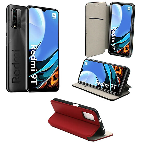 Xeptio Xiaomi Redmi 9T 4G Etui / Housse pochette protection rouge