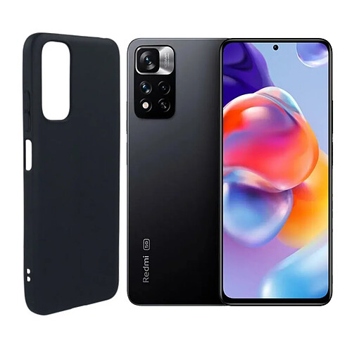 Visiodirect Coque de protection souple silicone Noir pour Xiaomi Redmi Note 11 Pro Plus 5G 6.67" 21091116UG, 21091116UC