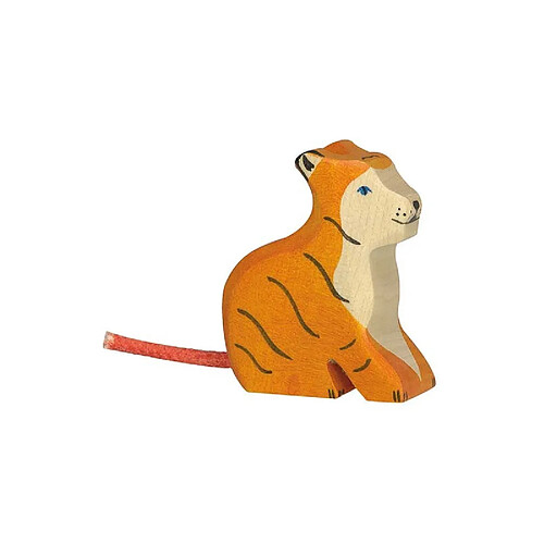 Figurine Holztiger Tigre petit assis