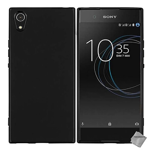 Htdmobiles Coque silicone gel fine pour Sony Xperia XA1 Plus + film ecran - NOIR