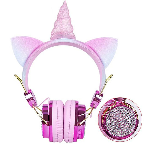 Universal Casque licorne enfant sans fil bluetooth