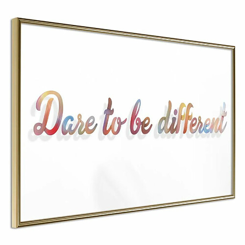 Paris Prix Affiche Murale Encadrée Dare to Be Yourself 30 x 20 cm Or