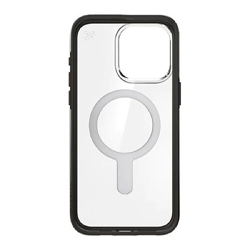 Speck Coque pour iPhone 15 Pro Max MagSafe Presidio Click-lock Douce au Toucher Noir transparent