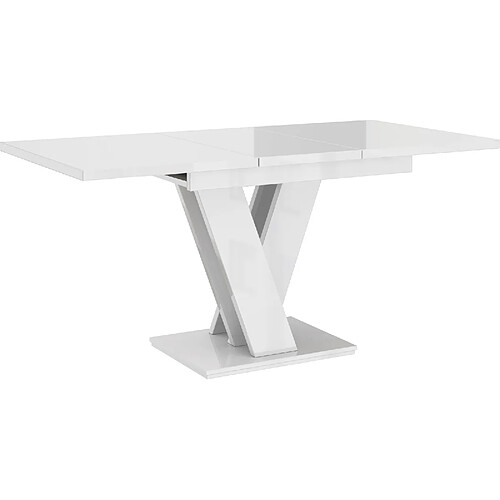 Dusine TABLE A MANGER EXTENSIBLE MASSI - BLANC LAQUE 120 - 160 CM