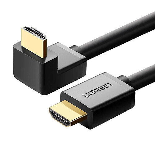 Ugreen - Câble vidéo (10173) - HDMI vers HDMI coudé, 4k@30Hz, 2m - Noir