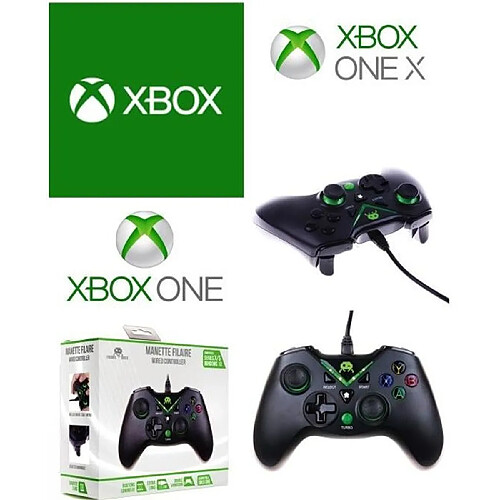 Freaks And Geeks Manette Xbox one - X-S + PC Contrôleur de jeu MICROSOFT filaire 3M - NOIRE