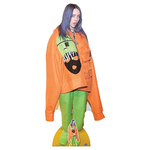 Star Cutouts Figurine en carton Billie Eilish fait une grimace, tire la langue - Haut 163 cm