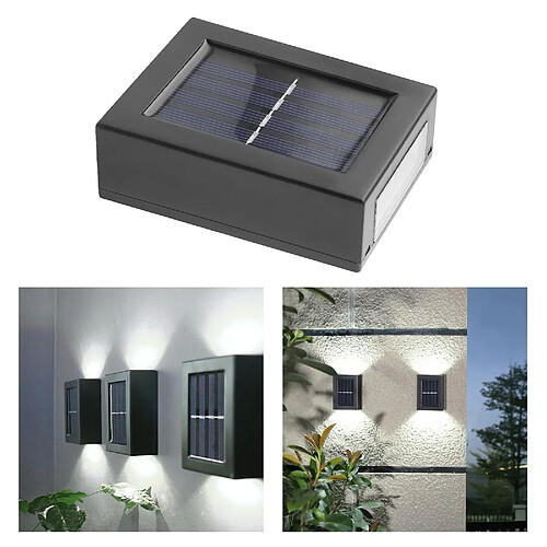 Applique Murale à énergie Solaire LED Lampe De Clôture De Jardin Extérieure étanche Blanc