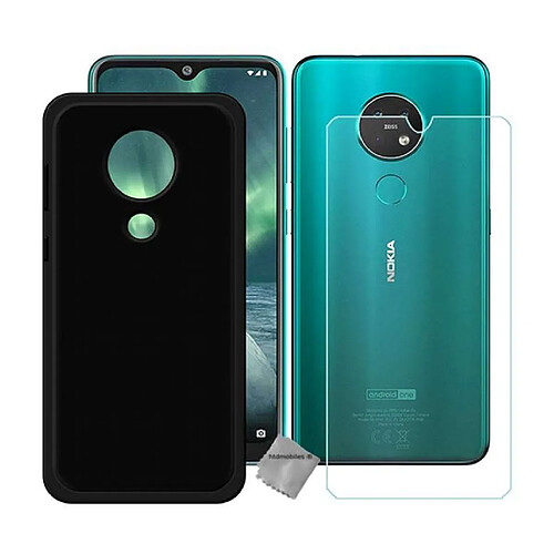 Htdmobiles Coque silicone gel fine pour Nokia 7.2 + verre trempe - NOIR