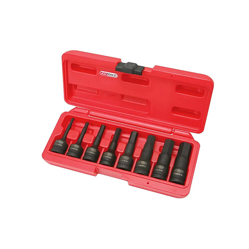 Jeu de 8 douilles KS TOOLS mâles à chocs 6 pans 1/2'' 75 mm - 911.0902