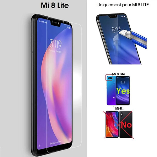 Ipomcase Protection écran verre trempé Xiaomi Mi 8 Lite