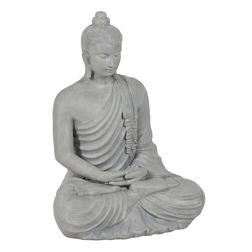 BigBuy Home Sculpture Buda Gris 46,3 x 34,5 x 61,5 cm