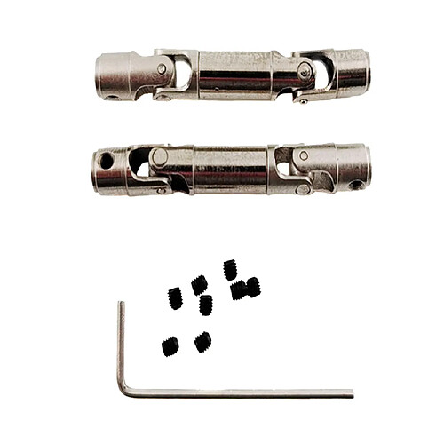 2x Arbre D'entraînement De Joint De Voiture Pour MN91K MN45 MN99S WPL B24 C14 C14K C24K Argent