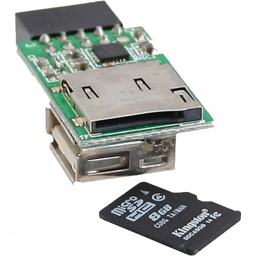 Alpexe Lecteur de carte InLine® USB 2.0 interne pour cartes MicroSD