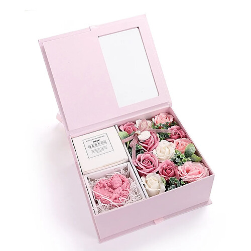 Wewoo Creative Valentin Cadeau Fleur De Savon Rose Coffret Souvenir