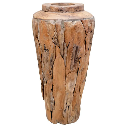 vidaXL Vase de décoration 40 x 60 cm Bois de teck solide