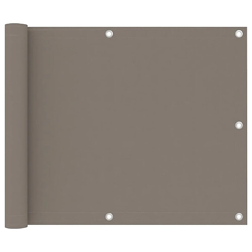 vidaXL Écran de balcon Taupe 75x300 cm Tissu Oxford