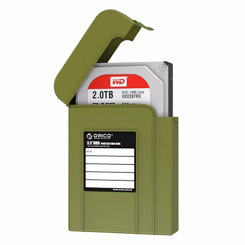 Wewoo Boîtier disque dur vert armée PHI-35 3.5 pouces SATA HDD Case protéger la boîte de couverture