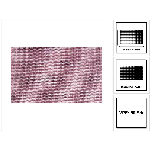 Mirka ABRANET Bandes abrasives Grip 81x133mm P240 - 50 pièces. ( 5417805025 )