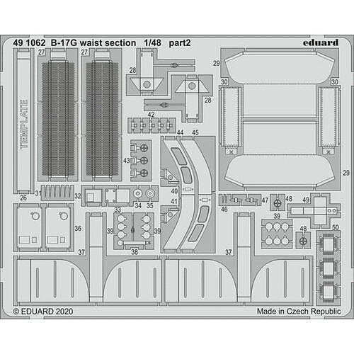 B-17G waist section for HKM - 1:48e - Eduard Accessories