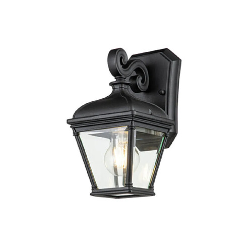 Elstead Lighting Applique murale extérieur Bayview Aluminium,verre biseauté transparent Noir