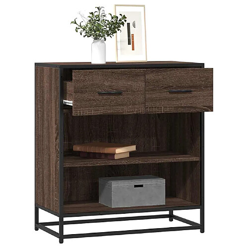 vidaXL Buffet chêne marron 68x35x76 cm bois d'ingénierie