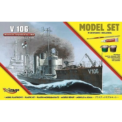 V 106 German WWI Torpedo Ship(Model Set - 1:400e - Mirage Hobby