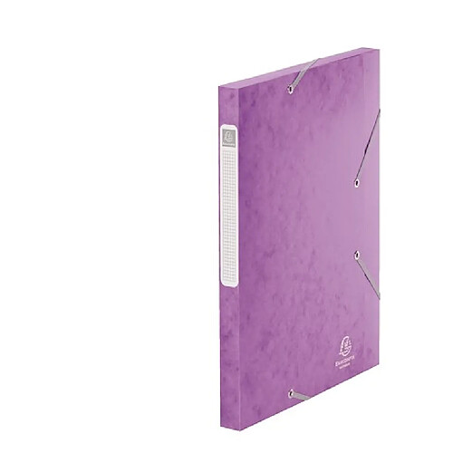 Chemise box Cartobox Exacompta 24 x 32 cm dos 2,5 cm - mauve - Lot de 25