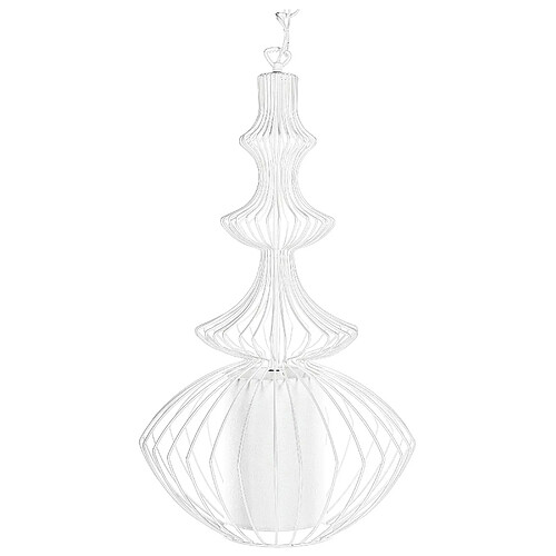 Beliani Lampe suspension KOLVA Métal Blanc