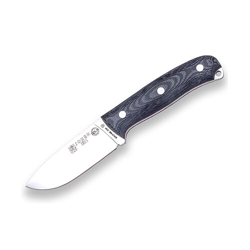 Couteau Ursus Ursus Ursus Joker CM116 avec mango Micarta Canvas Black et lame de 10 cm en acier inoxydable 1.4116 (MoVa) 225 grammes, comprend un étui pour génisse + carte cadeau multifonctionnelle.